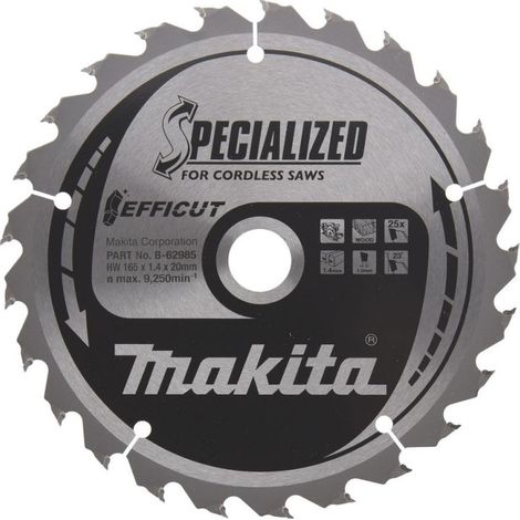 Makita B-62985-2 Jeu de lames de scie circulaire 165 x 20 x 1.4 mm Nombre de dents: 25 2 pc(s)