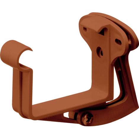 INEFA Stirnbretthalter justierbar, kastenrinne Dachrinnenhalter Dachrinnenzubehör, einfache Montage, Made in Germany - NW68/68mm, 1 Stück Braun