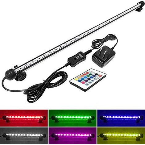 Lampe LED pour aquarium, éclairage d'aquarium à couleurs changeantes, lampe d'aquarium à économie d'énergie (couleur, 59 cm) (1/5)