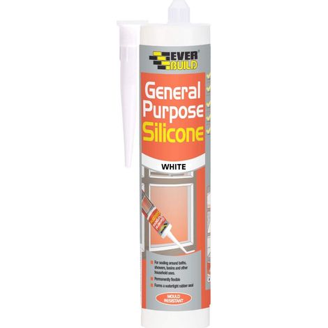 Everbuild General Purpose Silicone White C3 Size Cartridge (1/5)