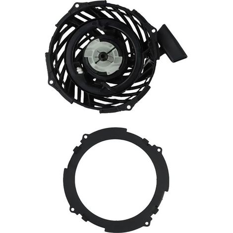 Lanceur à tirette compatible avec moteurs Briggs & Stratton 450E 500E 550EX 575E 625E 600EO, remplacement direct pour moteurs 591139 590588 593961, plastique noir avec trou de montage de 5,5 mm de (1/5)