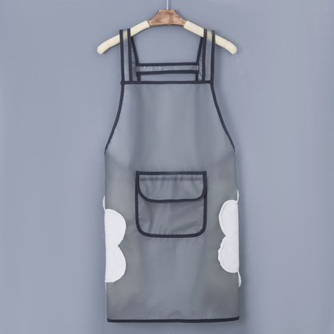 Tablier de cuisine 2 pièces, imperméable, transparent, pour femmes et hommes, tabliers ménagers, accessoires de cuisson, résistant à l'huile, tabliers pour restaurant et café
