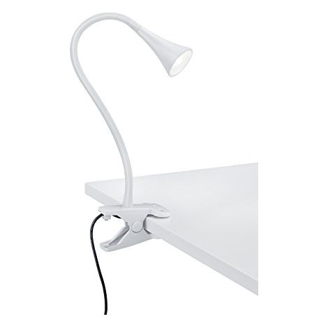 VIPER LAMPADA DA STUDIO LED 3W 400lm, 3000K FLESSIBILE CON PINZA BIANCA H. 35CM (1/3)
