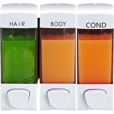 3 Distributeur de savon, mural, transparent, salle de bain, cuisine (1/5)