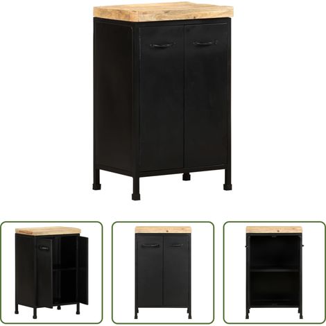 vidaXL Armoire latérale -  Buffet 47x35x76 cm Bois de manguier brut (1/5)