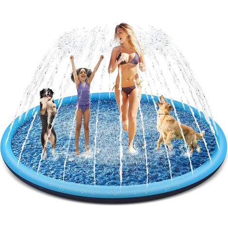 Arroseur Jouet aquatique antidérapant 200 cm pour piscine et jeux extérieurs, bleu