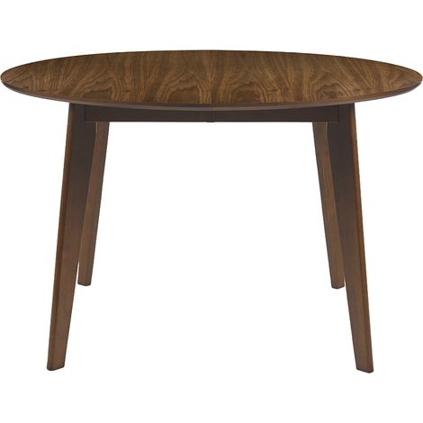 Tavolo da pranzo rotondo allungabile finitura noce L120-150 cm LEENA