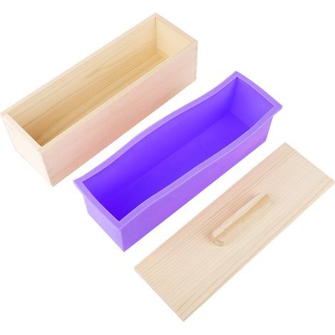 Moule à savon rectangulaire en silicone 1200 ml avec couvercle, outil DIY pour cuisson gâteau, glace, chocolat