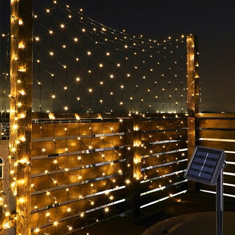 Guirlande lumineuse féérique, 5 x 1, 8 modes d'éclairage, Filet lumineux solaire LED 1, blanc chaud (1/5)