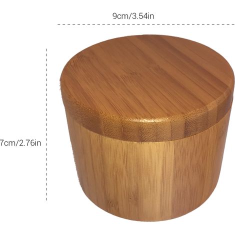 Holzgefäß mit Deckel für Gewürze, Zucker, Salz, Pfeffer und Kräuter – Aufbewahrung für Zahnstocher und Grillzubehör (1/5)