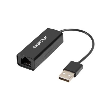 Lanberg NC-0100-01 cable interface/gender adapter USB-A RJ-45 Black (1/2)