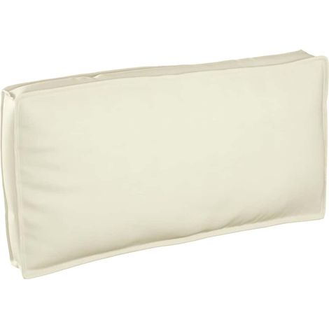 Cojín de palé para asiento / respaldo Crema 120 x 60 x 12 cm vidaXL