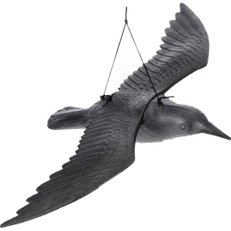 TG60298 Raben-Vogelscheuche im Flug, hängend, groß für Balkon