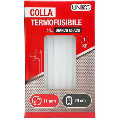 COLLA TERMOFUSIBILE 'UNK' mm 200 - ø mm 11,2 - bianco opaco kg 1