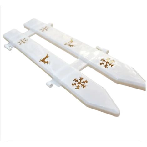 Clôture De Noël - 24 Pièces - 30 x 11 cm - Plastique Blanc - Flexible Et Réutilisable - Pour Sapin De Noël Jardin Mariage Décoration Intérieure (1/5)