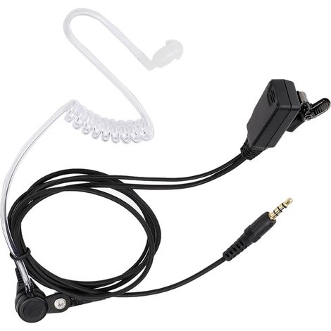 Écouteur intégré pour talkie-walkie PPT, tube transparent, prise jack 3,5 mm, compatible avec les appareils photo de 1 seconde. (1/5)