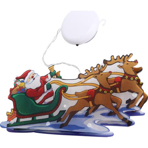 Guirlande lumineuse LED à ventouse pour fenêtre, décoration de Noël intérieure et extérieure. (1/5)