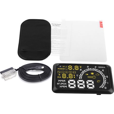 HUD de voiture, compteur de vitesse universel multifonction pratique pour automobiles (1/5)