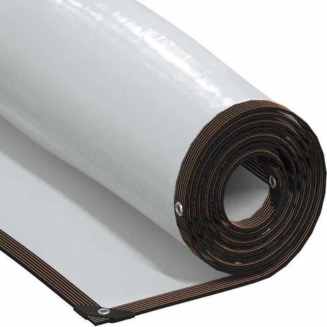 Bâche en polyéthylène transparente 2x8m avec œillets, durable et facile à nettoyer, idéale pour une utilisation en extérieur (1/5)