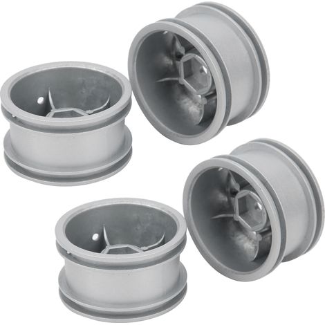 Jante métallique argentée 50mm pour crawler RC 1/12, pièces upgrade MN86K, 4 pièces