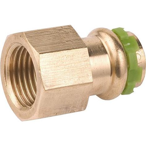 Raccord a sertir en bronze contour V, manchon de reduction fem, VC4270G 16mm x (3/4") (1/4)