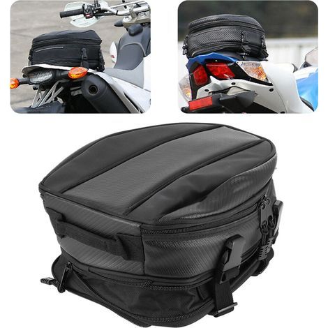 Sacoche de selle arrière de moto, 60 L, en tissu Oxford antidérapant et imperméable. (1/2)