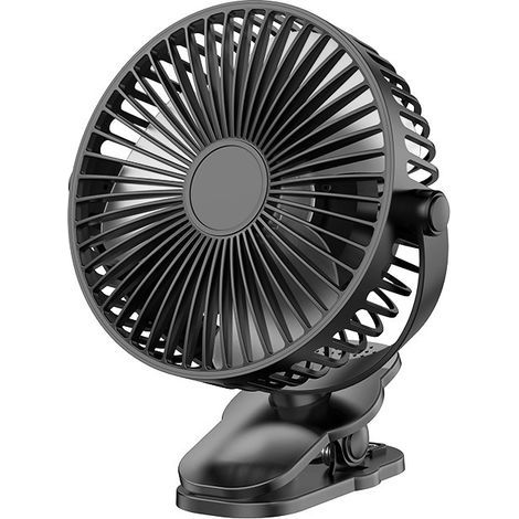 Desk fan, mini clip-on fan, small 1200mAh USB fan, quiet, portable, rechargeable, powerful. (1/5)