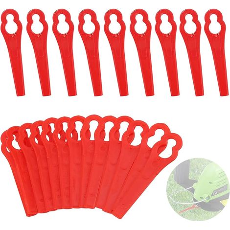 Lot de 150 Lames de Rechange en Plastique, Lames de Rechange pour Coupe-bordure de Jardin Tondeuse à Gazon en Plastique Lames, Lames de Grass Trimmer Brush Cutter H236 (1/4)