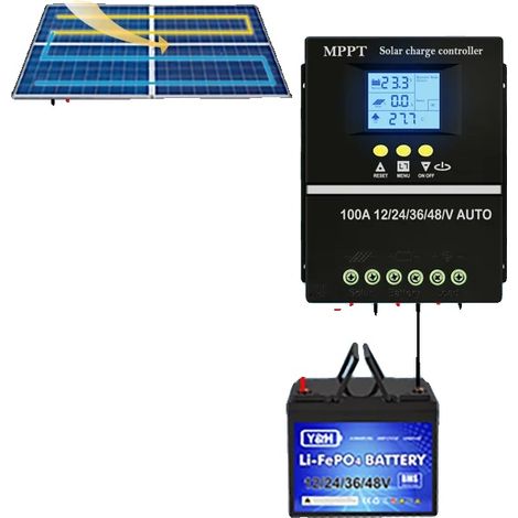 MPPT-Solarladeregler, 12V-48V-Kompatibilität (1/2)