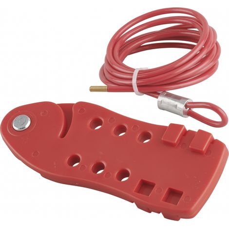 Cavo di blocco regolabile Ø 5 mm lunghezza 2,00 m, Lockout Tagout LOTO - THIRARD