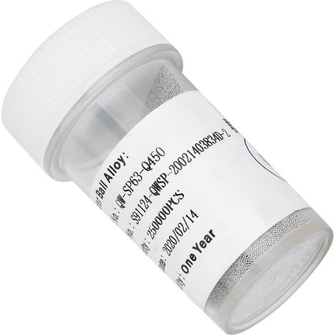Billes de soudure pour reballing BGA 0,45 mm, 250 000 grains, pour la réparation d'ordinateurs portables et de téléphones. (1/5)