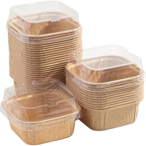 50 caissettes à cupcakes, compatibles four et micro-ondes, papier alimentaire, pour mariage et fête (1/5)