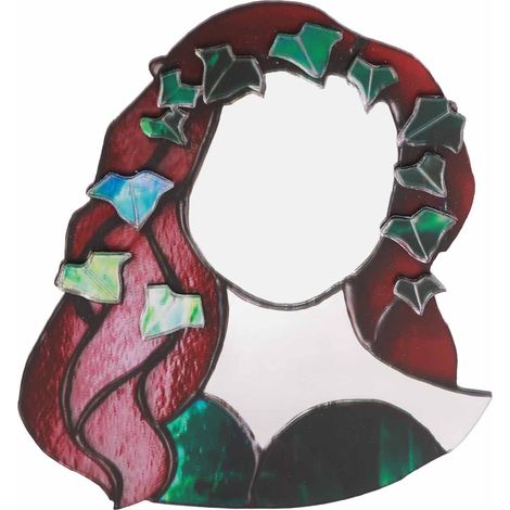 Miroir décoratif en verre à motif de lierre vénéneux pour entrée, chambre ou salle de bain (1/5)