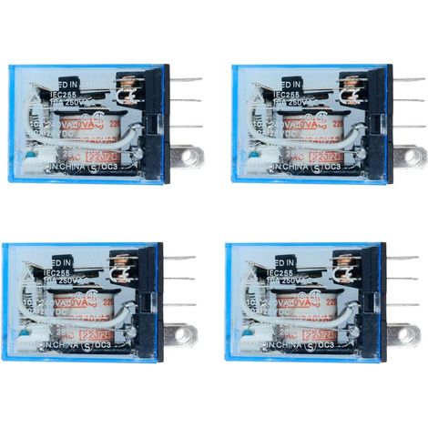 4 pièces LY2NJ AC 220V bobine 10A 240V relais de puissance DPDT lampe à LED de haute qualité (1/5)