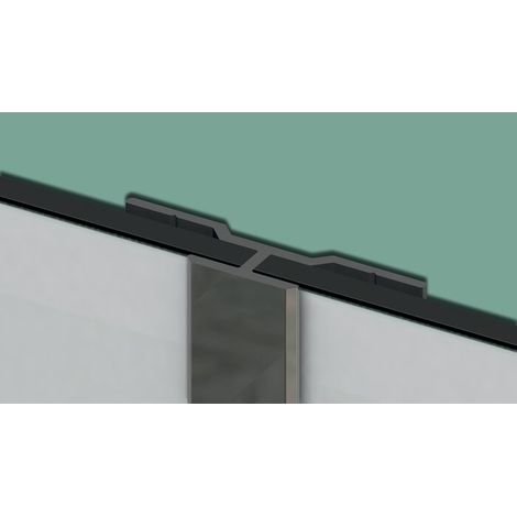 Profilé en H - Kinewall Design - KINEDO - Pour montage de 2 panneaux en alignement - Argent brillant