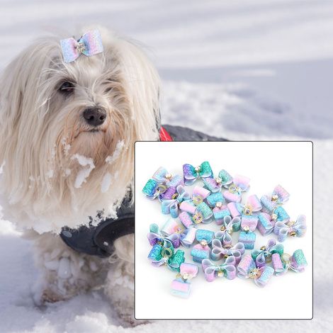 Lot de 25 nœuds papillon dégradés pour poils de chat, chien de petite et moyenne taille, accessoires de toilettage pour animaux de compagnie (1/5)