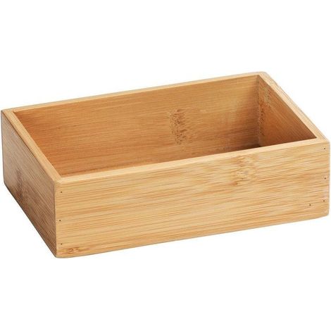 Wenko 23918100 - Contenitore per il bagno in bambù, serie Terra, Marrone, 15 x 4.5 x 10 cm (1/4)