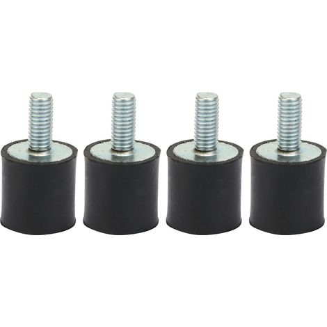 Supports Caoutchouc Anti Vibration - 4 Pièces - M3 M5 M6 - Silentbloc Amortisseur - Pour Moteur Bateau Voiture - Noir (1/5)