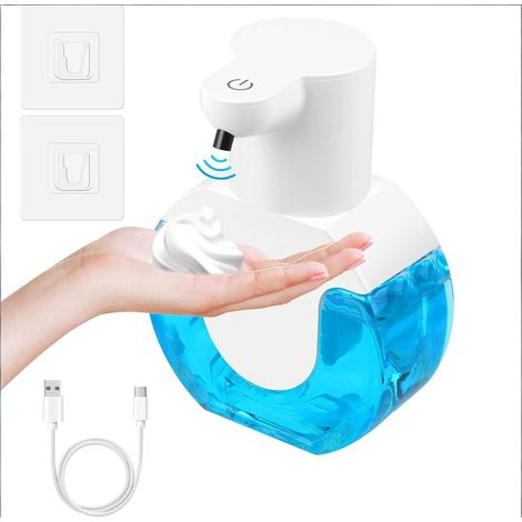 Distributeur Savon Automatique, 4 Vitesses Réglables, 430 ML et Résistance à l'eau IPX5 Distributeur de Savon, Distributeur Savon Mural pour Les Salles de Bains, Les Cuisines et Les Hôtels