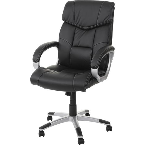 Fauteuil/siège de bureau M61, classique, similicuir, noir (1/5)