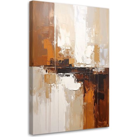 Cuadro sobre Lienzo Abstracción moderna en beige 20x30 (1/5)