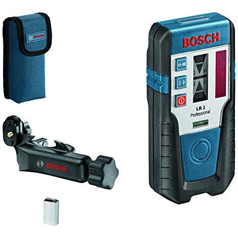 Bosch Professional Ricevitore Laser LR 1 (Laser Rosso, 1 Batteria da 9V, Staffa, Raggio D'Azione: 0–200 m) (1/4)