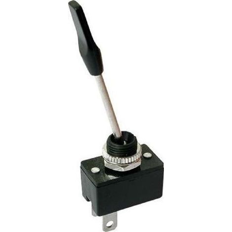Interrupteur à bascule tige plate 9,5 cm – Capacité 15A – Connexion par cosses – Pour contrôle d'appareils électriques