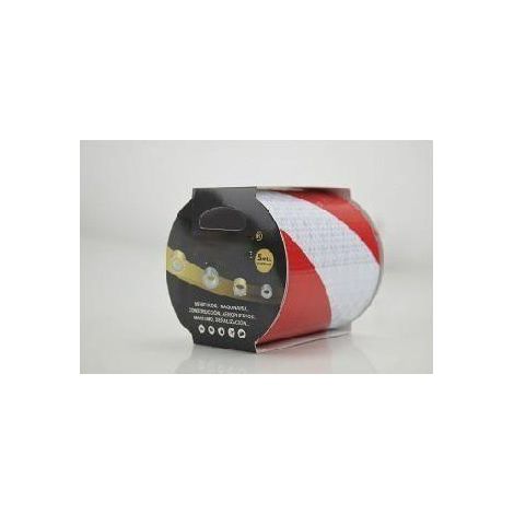 Cinta adhesiva reflectante combinada blanco y rojo 10cm x 5 m SEKURECO
