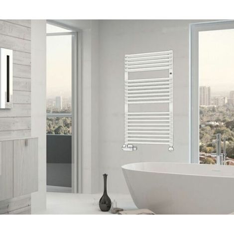 Secador de toallas eléctrico blanco - CHUBU - 600 watt - 82 x 54 (1/5)