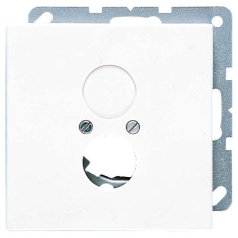 Placa para 2 tomas altavoz blanco alpino - JUNG