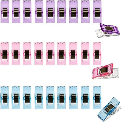 Accessori multifunzionali per cucito e quilting, clip per tessuti, ausili multicolore per macchina da cucire, 30 pezzi per clip per tessuti, quilting, cucito (1/5)