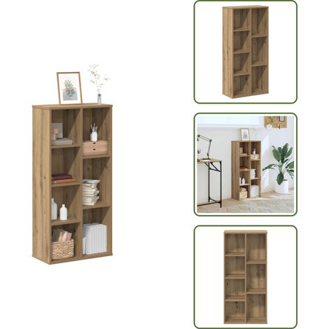 Bibliothèque chêne artisanal 50x25x105 cm bois d'ingénierie - Bibliothèque - Bibliothèques - Étagère - Armoire De Rangement (1/5)