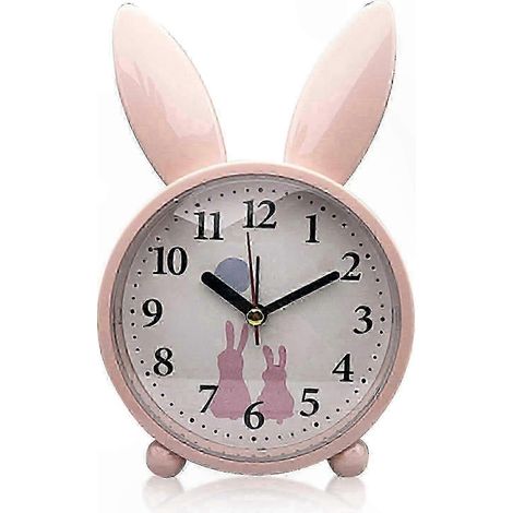Horloge Enfants Lapin Thème Analogique 2024 : Cadran Pédagogique pour Apprendre l'Heure, Décoration Murale Chambre, Cadeau Idéal (1/4)