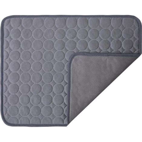 Tapis réfrigérant pour chien et chat, lit rafraîchissant gris 150x100 cm, taille XXL, matelas gel frais pour animaux, tapis de fraîcheur réutilisable, idéal été, confortable et antidérapant (1/5)